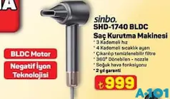 SİNBO SHD-1740 SAÇ KURUTMA MAKİNESİ fiyat ve kampanya bilgisi